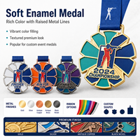 Médailles de récompense sportives personnalisées avec ruban, médailles en métal OEM pour les événements de course à pied et de marathon