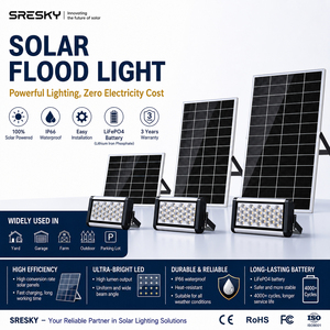 ไฟสปอร์ตไลท์โซลาร์เซลล์ SRESKY สำหรับภายนอกอาคาร กันน้ำ แบตเตอรี่ LiFePO4 60w ไฟสปอร์ตไลท์โซลาร์เซลล์ IP66 ไฟสปอร์ตไลท์โซลาร์เซลล์สำหรับภายนอกอาคาร กันน้ำ แบบ LED - Product Image 1