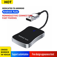 Fuallwin Android Carplay Ai Box, Adaptador Inalámbrico para Automóvil, Actualización del Sistema Original del Automóvil, Wifi, GPS, DSP para Youtube, Netflix, Car Play