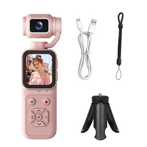 Caméra d'action portable 4K Orange avec écran tactile 2,0 pouces, WiFi, stabilisateur pliable, capteur CMOS, mini trépied et sangle - Product Image 4