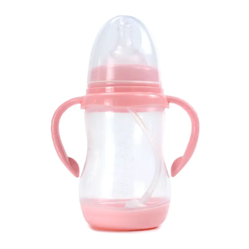 Botol air bebas BPA, cangkir latihan bayi, cangkir menyapih air, pegangan tali Cove, botol Flip-Lid