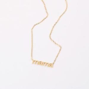 Custom 18K oro placcato in acciaio inox Mama collana a maglia catena festa della <span class=keywords><strong>mamma</strong></span> regalo all'ingrosso <span class=keywords><strong>gioielli</strong></span> della <span class=keywords><strong>mamma</strong></span> - Product Image 3