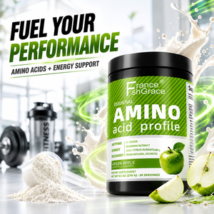 Nutraceutical Amino Acid Supplement Manufacturer with Guarana Focus and Muscle Recovery Green Apple Flavor Amino Acid Powder - Product Image 3
