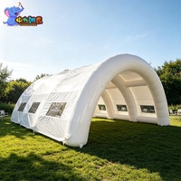 Tente de réception gonflable grande blanche en PVC avec structure pneumatique pour festivals, fêtes, événements et location de locaux commerciaux en extérieur