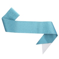 Écharpe de cérémonie en tissu pailleté de haute qualité avec bretelles, personnalisable avec logo, texte et slogan imprimés pour événements et discours