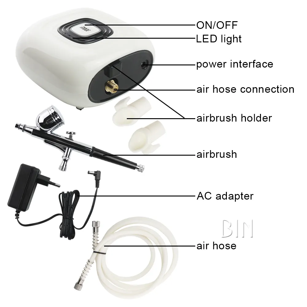 Bak Nagelsalon Meubels Goedkope Mini Make-Up Airbrush Compressor Kits Voor Schoonheid