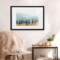 Cadre photo en bois simple moderne américain, taille personnalisée, cadre photo de table avec style suspendu pour un usage domestique