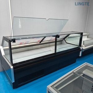 Vitrine Réfrigérée Commerciale en Verre pour Charcuterie, Vitrine Ventilée pour Viandes, Réfrigérateur de Comptoir pour Supermarché et Boucherie - Product Image 5