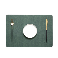 Napperons de table classiques de luxe, imperméables, antidérapants, en similicuir PVC, résistants à la chaleur, écologiques, personnalisables
