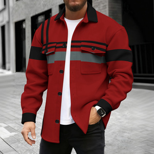 Giacca da <span class=keywords><strong>uomo</strong></span> nuova e <span class=keywords><strong>trendy</strong></span> con stampa a motivi geometrici per primavera e autunno, giacca antivento semplice e versatile - Product Image 4