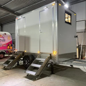 Rimorchio <span class=keywords><strong>Bagni</strong></span> <span class=keywords><strong>Mobili</strong></span> WC Portatili da Esterno di Lusso con Docce e Corrimano Pieghevole - Product Image 2