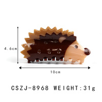 CANYUAN Pince à Cheveux Personnalisée Vente Chaude Hérisson en Acétate Clip Unique Trois Couleurs Griffe à Cheveux Personnalisée Vente en Gros