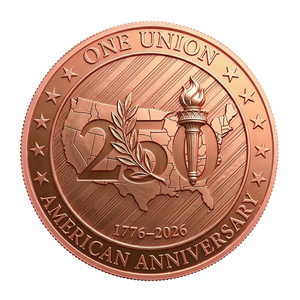 <span class=keywords><strong>Moneta</strong></span> in Rame USA 250° Anniversario Mappa 1 oz 999 Puro Rilievo Alto 3D Teritorio Americano Patriottica da Collezione - Product Image 1