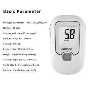 糖尿病検査キット血糖計インテリジェントでコーディングなし血糖計