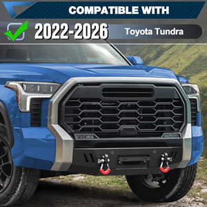Nuevo Producto ULON, Parachoques Delantero y Trasero para <span class=keywords><strong>Toyota</strong></span> <span class=keywords><strong>Tundra</strong></span> 2022-2026, Combo de Parachoques para Camioneta en Negro Texturizado, Acero al Carbono Negro - Product Image 6