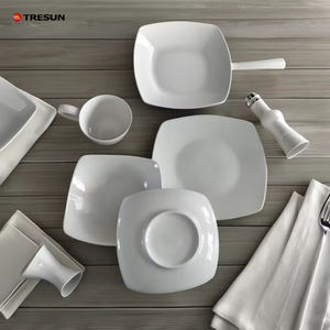 Assiette de service en porcelaine TRESUN en gros, 7 10,5 pouces, céramique blanche classique, durable, passe au lave-vaisselle, utilisable au micro-ondes, pour les fêtes - Product Image 3