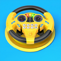 Volant électronique rotatif à 360° en plastique, jouet éducatif avec simulation musicale de conduite, jouet à ventouse, cadeau pour enfants