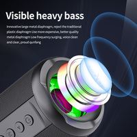 Enceinte sans fil Zealot S46 5.0 avec batterie intégrée, design étanche, lumière LED clignotante, sortie 10W pour usage extérieur et domestique