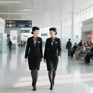 Uniforme de <span class=keywords><strong>Azafata</strong></span> de Aerolínea, Estilo Nuevo, Personalizable con Etiqueta, para Mujer - Product Image 6