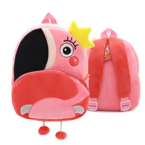 Mochila escolar infantil de pelúcia 3d, mochila de desenho animado em 3d para crianças de 1-4 anos, mochila escolar para meninos e meninas