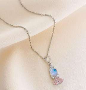 Collar de Moda al por Mayor con Circonita Cúbica, Diseño de <span class=keywords><strong>Villano</strong></span> de Dibujos Animados, Chapado en Oro de 18K, Resistente al Agua, para <span class=keywords><strong>Mujer</strong></span>, Brillante, Estilo Aurora - Product Image 4