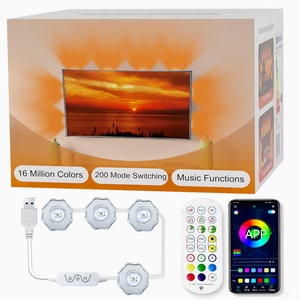 Aplicación inteligente <span class=keywords><strong>Bluetooth</strong></span> 2,4G Control remoto TV retroiluminación tira <span class=keywords><strong>LED</strong></span> con lente óptica de ojo de gato USB 5V RGB iluminación para cine en casa - Product Image 5