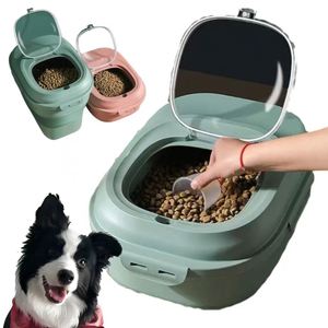 Contenedor de Almacenamiento de Alimentos para Mascotas, 23L, Caja para Comida Seca de Gatos, Bolsa Hermética a Prueba de Humedad con Taza Medidora, Productos para Cachorros - Product Image 1