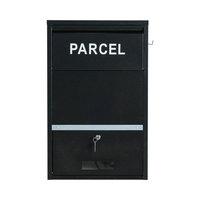 Boîte aux lettres extérieure en acier galvanisé, verrouillable, pour courrier, journaux et colis