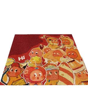 Alfombra de entrada rectangular con diseño de dibujos animados de animales lindos para interiores, resistente al desgaste y apta para limpieza con aspiradora. - Product Image 1