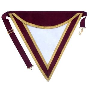 Royal Select Custom Size Masonic Apron Grand Council Lambskin Leather 3D Embroidered Design Beads Magnet All Ranks Sew-On <b>Badges</b> - Product Image 2