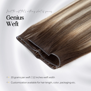 Extensiones de cabello de trama de Genius Invisible fino ruso Cabello humano dibujado doble 20g Nueva trama atada a mano Trama de Genius - Product Image 3
