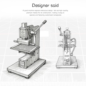 Machine à estamper à chaud pour le gaufrage et l'estampage à chaud de logos DIY, avec table mobile, pour le cuir - Product Image 2
