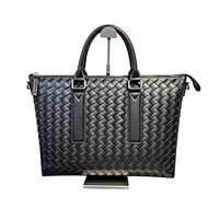 Sac fourre-tout unisexe en cuir véritable avec fermeture éclair, grande capacité, imperméable, style de luxe, sac à bandoulière pour affaires
