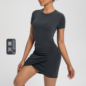 Nouveautés 2025 tissu modal de haute qualité femmes robes une pièce de luxe élégant Club fête Tennis porter des robes femmes décontracté - Product Image 4