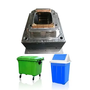 Cubo de basura de plástico de gran tamaño para exteriores, cubo de basura de alta calidad para uso en la ciudad, molde industrial
