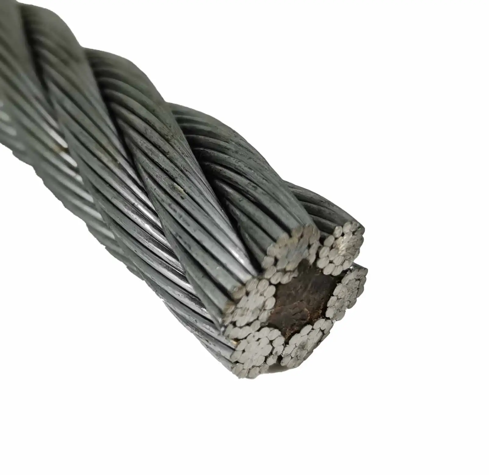 Cable estándar ASTM de 5/8 pulgadas, 6x19, no galvanizado y galvanizado, cables de acero