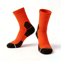 Chaussettes de basketball Compression Elite Crew respirantes, anti-humidité, pour jeunes, motif 3D, lettres personnalisées, pour matchs d'équipes professionnelles, semelle en tissu éponge
