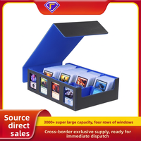 Boîte de rangement pour cartes avec fenêtre en PVC, capacité de 2400+ cartes, blocage RFID, fermeture à bouton, étui pour cartes, support pour cartes de jeu TCG CCG, personnalisable