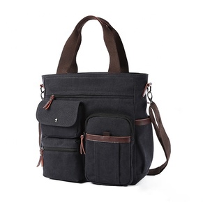 <span class=keywords><strong>Sac</strong></span> à bandoulière en toile pour <span class=keywords><strong>homme</strong></span>, 14 pouces, résistant à l'usure, pour ordinateur portable, mallette <span class=keywords><strong>de</strong></span> voyage d'affaires, fermeture éclair - Product Image 5