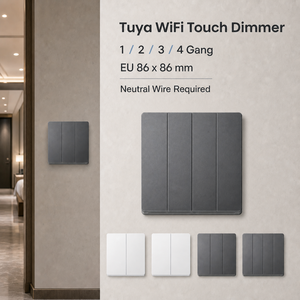 מתג קיר חכם של טויה WiFi 1-4 כפתורים 10A סוג EU לאספקת פרויקטים של דירות ומלונות - Product Image 1