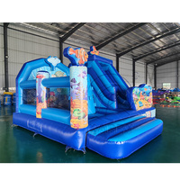 Château gonflable sous-marin avec toboggan, qualité commerciale, PVC, portable, avec garantie de 3 ans pour les enfants