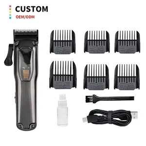 Electric Hair Clipper Set Smoother Cutting 9800rpm Motor Cordless Hair Clipper Professional With 6pcs Limit Comb