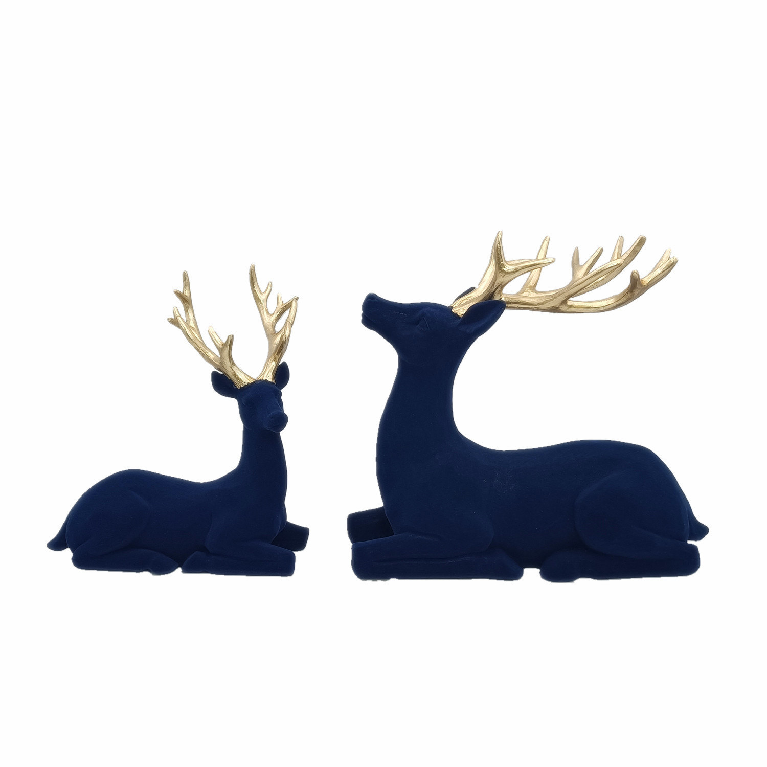 Beflockte Hirschfiguren – Rentier-Weihnachtsdekor Produktbild-Vorschau 3