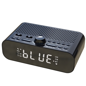 Xách tay retro LED hiển thị cạnh giường ngủ đồng hồ báo thức đài phát thanh với BT Loa FM đồng hồ Đài phát thanh - Product Image 2