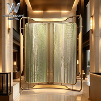 Collection Designer : Cloison en acier inoxydable 3D en forme de cube, séparateur de pièce pour hôtel, restaurant, projet d'aménagement intérieur commercial