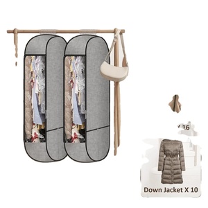 Échantillon gratuit Mergeboon, grand sac à vêtements respirant pour rangement dans le placard, housse à vêtements avec double fermeture éclair RPET - Product Image 6