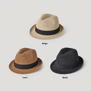 2025 New Arrival Summer Retro Paper <b>Straw</b> Fedora <b>Hat</b> Casual Holiday Travel Hand Crochet <b>Straw</b> <b>Hat</b> for Women <b>Men</b> - Product Image 3