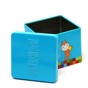 Al por mayor personalizado de embalaje de juguetes forma cuadrada regalo Cube en relieve caja de estaño para niños - Product Image 5