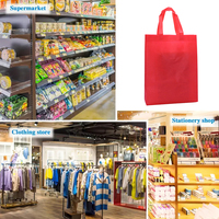 Meilleur sac à provisions non tissé écologique RTS à presser à chaud avec poignée rouge pour une utilisation en magasin