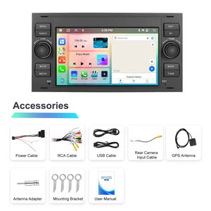 Podofo 6+128G 7'' 2 Din Autoradio Android Carplay/Android Auto sans fil pour Ford Transit Fiesta Focus Galaxy Mondeo Fusion C-Max - Product Image 6